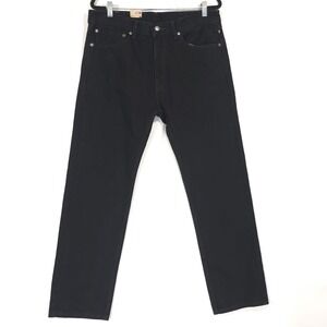 NWT LEVI'S 505 Jeans Men's Black 34x30 Cotton Flex Straight‎